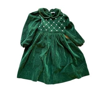 Vintage girls velvet Christmas holiday dress 4